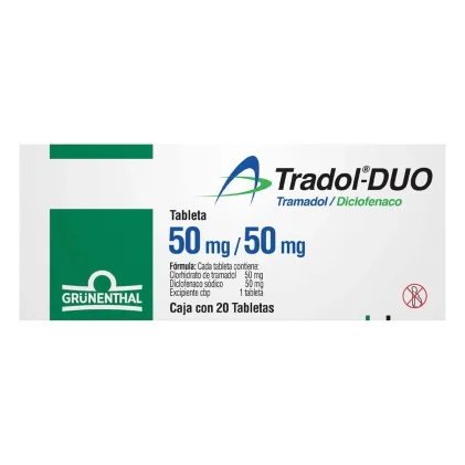 TRADOL-DUO DICLOFENAC-TRAMADOL 50/50 20TABS