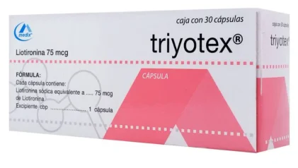 TRIYOTEX LIOTHYRONINE 75MCG 30CAPS